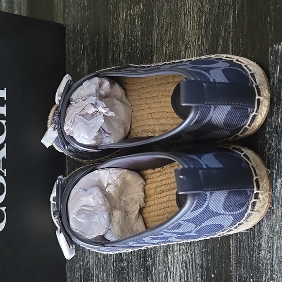 Coach Blue Patterned Espadrille Shoes - Picture 5 of 7
